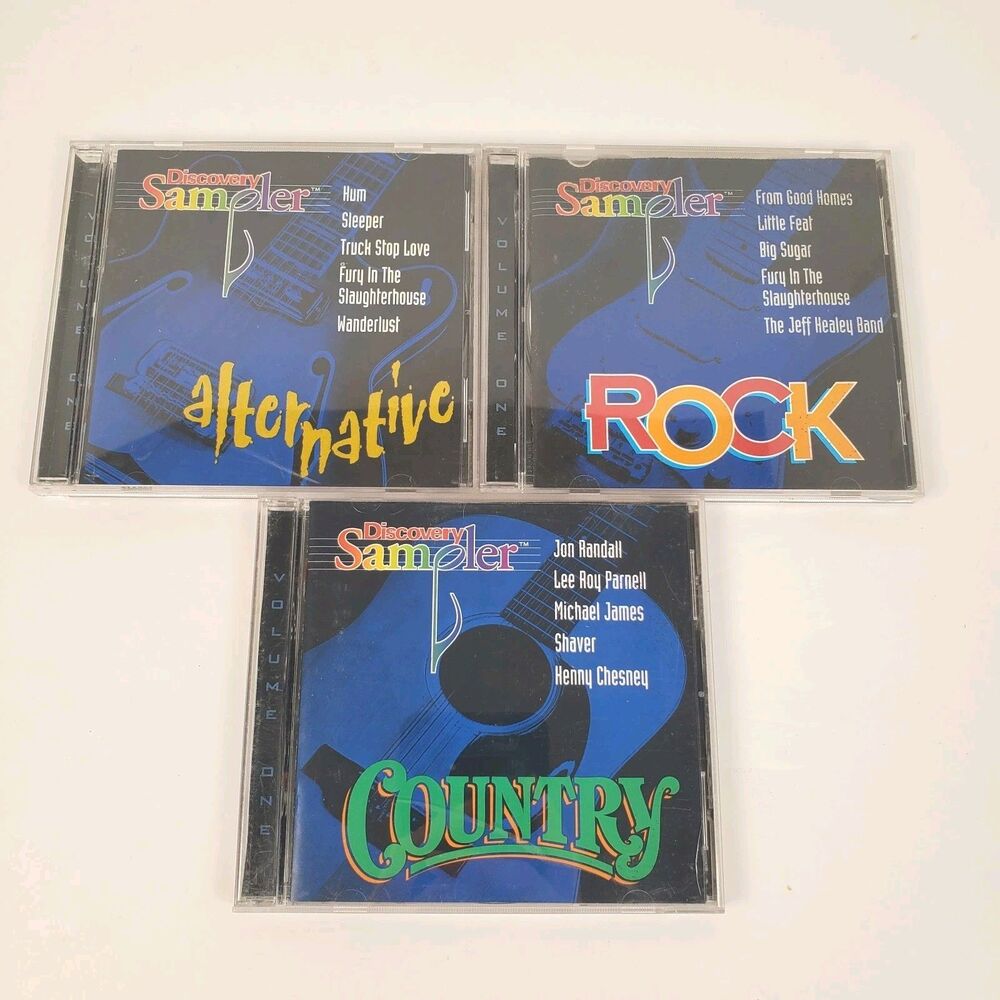 Discovery Sampler 3 CD Lot Country Rock & Alternative